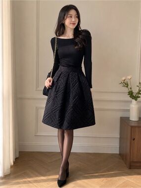 Ted Baker checkerboard jacquard skirt